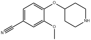 3-甲氧基-4-(4-哌啶氧基)苯甲腈 结构式