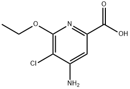 4-氨基-5-氯-6-乙氧基-2-吡啶羧酸 结构式