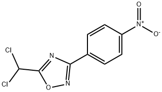 5-(DICHLOROMETHYL)-3-(4-NITROPHENYL)-1,2,4-OXADIAZOLE 结构式