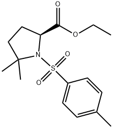 5,5-二甲基-1-甲苯磺酰基吡咯烷-2-甲酸乙酯 结构式