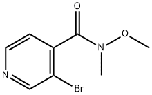 3-Bromo-N-methyl-N-(methyloxy)-4-pyridinecarboxamide 结构式