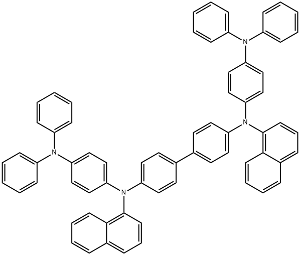 N,N'-双[4-(二苯基氨基)苯基]-N,N'-二-1-萘基-联苯-4,4'-二胺 结构式