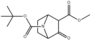 3-氧代-7-氮杂双环[2.2.1]庚烷-2,7-二羧酸7-叔丁基2-甲酯 结构式