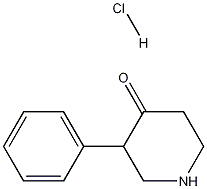 3-苯基哌啶-4-酮盐酸盐 结构式