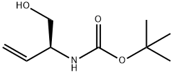(S)-(1-羟基丁-3-烯-2-基)氨基甲酸叔丁酯 结构式