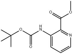 N-BOC-3-氨基吡啶-2-羧酸甲酯 结构式