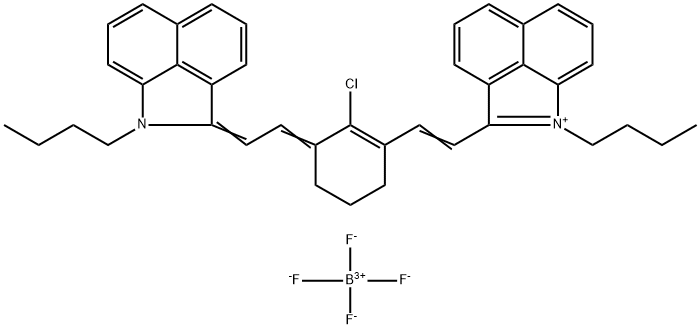 1-丁基-2-(2-[3-[2-(1-丁基-1H-苯并[CD]吲哚-2-亚基)乙亚基]-2-氯-环己烯-1-基]乙烯基)苯并[CD]吲哚四氟硼酸盐 结构式