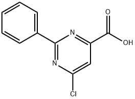 6-chloro-2-phenyl-pyrimidine-4-carboxylic acid 结构式