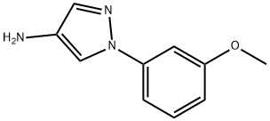 4-氨基-1-(3-甲氧基苯基)吡唑 结构式