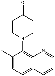 1-(7-Fluoro-8-quinolinyl)-4-piperidinone 结构式