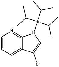 3-溴-1-[三(1-甲基乙基)硅基]-1H-吡咯并[2,3-B]吡啶 结构式