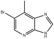 6-溴-7-甲基-1H-咪唑并[4,5-B]吡啶 结构式