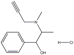 alpha-(1-(Methyl(2-propynyl)amino)ethyl)benzyl alcohol hydrochloride 结构式