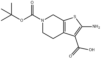 2-氨基-6-(叔丁氧基羰基)-4,5,6,7-四氢噻吩并[2,3-C]吡啶-3-羧酸 结构式