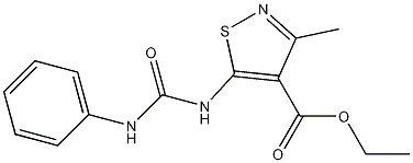 3-Methyl-5-(3-phenylureido)-4-isothiazolecarboxylic acid ethyl ester 结构式