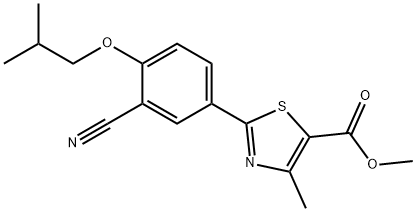 2-(3-氰基-4-异丁氧基苯基)-4-甲基噻唑-5-甲酸甲酯 结构式
