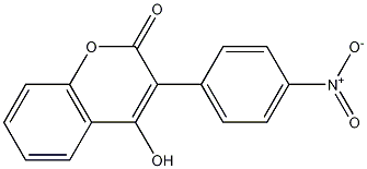 4-hydroxy-3-(4-nitrophenyl)coumarin 结构式