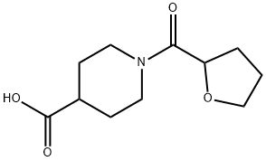 1-(四氢呋喃-2-羰基)4-哌啶甲酸 结构式