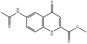 METHYL 6-ACETAMIDO-4-HYDROXYQUINOLINE-2-CARBOXYLATE 结构式