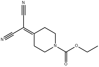 4-二氰亚甲基哌啶-1-羧酸乙酯 结构式