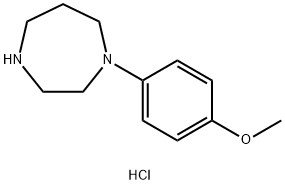 1-(4-甲氧基苯基)高哌嗪单盐酸盐 结构式