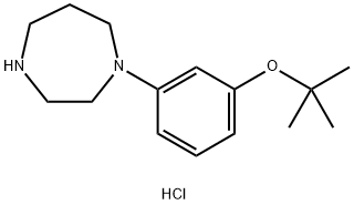 1-(3-叔丁氧基苯基)高哌嗪单盐酸盐 结构式