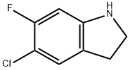 5-氯-6-氟吲哚啉 结构式