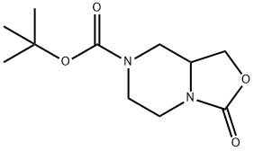 四氢-3-氧代-3H-恶唑并[3,4-A]吡嗪-7(1H)-羧酸叔丁酯 结构式