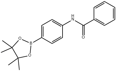 4-(苯甲酰氨基)苯硼酸频哪醇酯 结构式