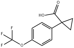1-(4-三氟甲氧基苯基)环丙烷羧酸 结构式