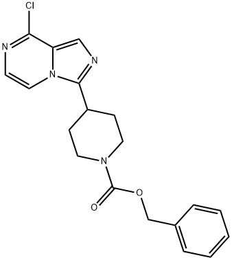 4-(8-氯咪唑并[1,5-A]吡嗪-3-基)-1-哌啶甲酸苄酯 结构式