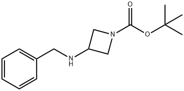 3-[(苯甲基)氨基]-1-氮杂环丁烷羧酸叔丁酯 结构式