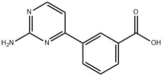 3 - (2 - 氨基 - 嘧啶-4 - 基) - 苯甲酸 结构式