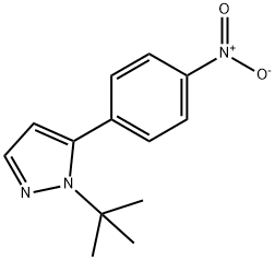 1-叔丁基-5-(4-硝基苯基)-1H-吡唑 结构式