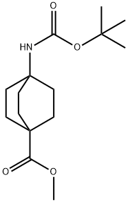 METHYL 4-{[(TERT-BUTOXY)CARBONYL]AMI}BICYCLO[2.2.2]OCTANE-1-CARBOXYLATE 结构式