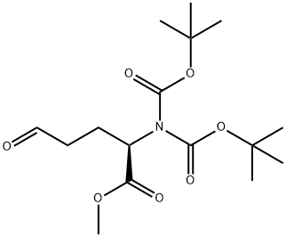 Methyl (2R)-2-(bis(tert-butoxycarbonyl)amino)-5-oxopentanoate 结构式