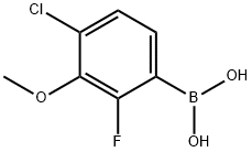 4-氯-2-氟-3-甲氧基苯硼酸 结构式