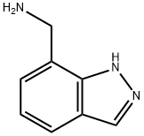 1H-吲唑-7-甲胺 结构式