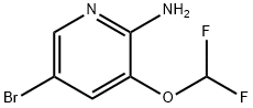 2-氨基-3-二氟甲氧基-5-溴吡啶 结构式