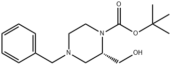 (S)-1-BOC-4-苄基-2-羟甲基哌嗪 结构式