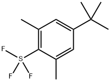 4-叔丁基-2,6-二甲基苯基三氟化硫 结构式