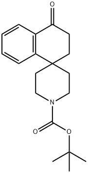 叔丁基 4-氧代-3,4-二氢-2H-螺[萘-1,4'-哌啶]-1'-甲酸酯 结构式