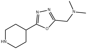 N,N-dimethyl-1-(5-(piperidin-4-yl)-1,3,4-oxadiazol-2-yl)methanamine 结构式