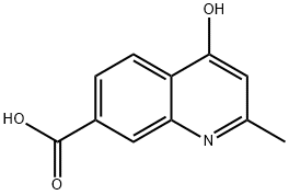 4-羟基-2-甲基喹啉-7-羧酸 结构式