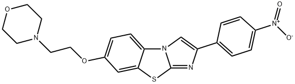 7-[2-(4-吗啉基)乙氧基]-2-(4-硝基苯基)咪唑并[2,1-B]苯并噻唑 结构式