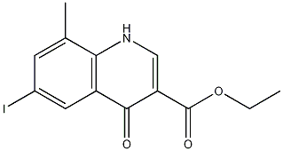 6-碘-8-甲基-4-氧代-1,4-二氢喹啉-3-羧酸乙酯 结构式