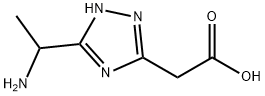 [5-(1-氨基-乙基)-4H-[1,2,4]噻唑-3-基]-乙酸盐酸盐 结构式