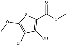 4-氯-3-羟基-5-甲氧基噻吩-2-羧酸甲酯 结构式