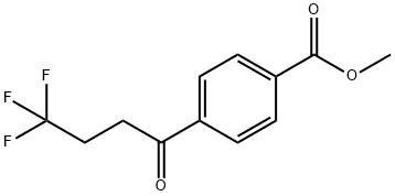甲基 4-(4,4,4-三氟丁酰基)苯甲酸 结构式