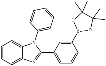 3-(1-苯基-1H-苯并咪唑-2-基)苯硼酸哪醇酯 结构式